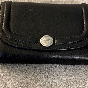 Vintage black leather coach wallet
